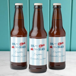 Rótulo Para Garrafa De Cerveja Festa de Solteira com Ensopado de Frutos do Mar