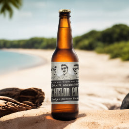 Rótulo Para Garrafa De Cerveja Festa de Solteiro Divertida Tipografia Vintage Leg