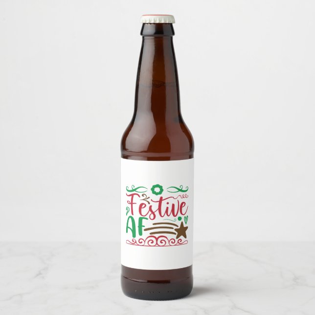 Rótulo Para Garrafa De Cerveja festivo AF (Frente)