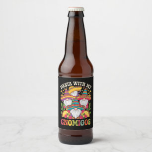 Rótulo Para Garrafa De Cerveja Fiesta Com Meu Gnomigos Gnomos Cinco De Mayo