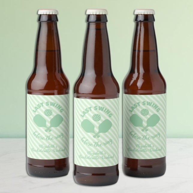 Rótulo Para Garrafa De Cerveja Fim de Semana de Solteira de Pickleball (Criador carregado)
