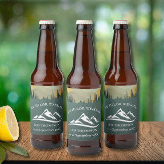 Rótulo Para Garrafa De Cerveja Fim de Semana de Solteirão na Montanha de Aventura