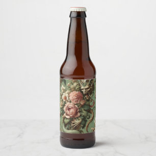 Rótulo Para Garrafa De Cerveja Finaria do Drac - Travesseiro Floral do Dragão Gót