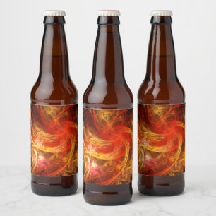Rótulo Para Garrafa De Cerveja Firestorm Nova Abstrato Art