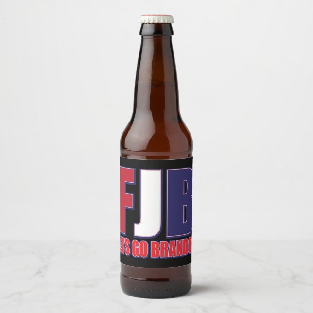 Rótulo Para Garrafa De Cerveja FJB Vamos Brandon (Frente)