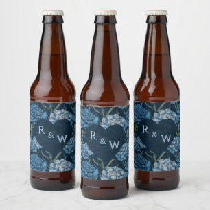 Rótulo Para Garrafa De Cerveja Flor de Cravo Radioso Casamento Retrô