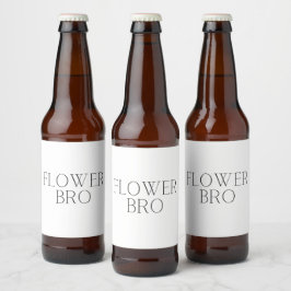 Rótulo Para Garrafa De Cerveja Flor - Simples