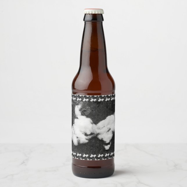 Rótulo Para Garrafa De Cerveja fofa para baixo (Frente)