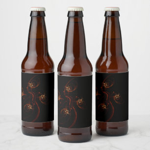 Rótulo Para Garrafa De Cerveja Fora da Abstrato das Trevas