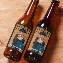 Rótulo Para Garrafa De Cerveja Formando Preto para Graduação de Fotos
