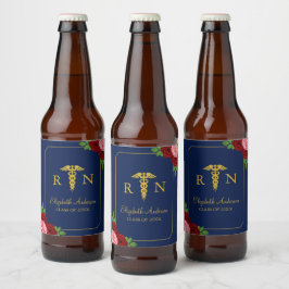 Rótulo Para Garrafa De Cerveja Formatura de Enfermeira