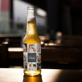 Rótulo Para Garrafa De Cerveja Foto de Colagem da Família Moderna e Presente Pers