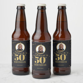 Rótulo Para Garrafa De Cerveja Foto Milestone Birthday Beer Labels