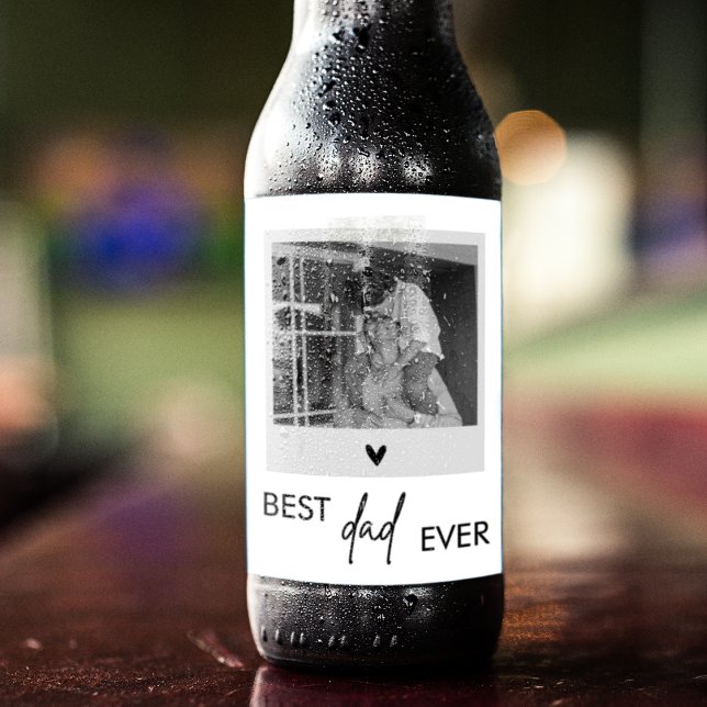 Rótulo Para Garrafa De Cerveja Foto minimalista do melhor Pai (Criador carregado)