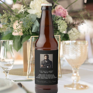 Rótulo Para Garrafa De Cerveja Foto personalizada de aniversário Fatos divertido