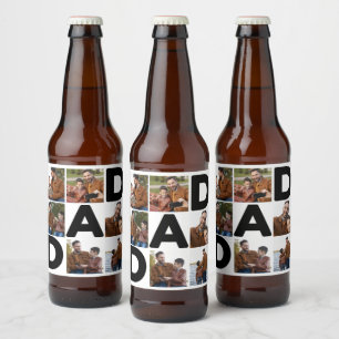 Rótulo Para Garrafa De Cerveja Foto personalizada de Dia de os pais feliz