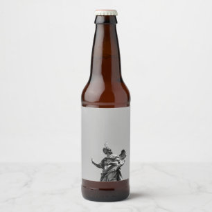 Rótulo Para Garrafa De Cerveja Foto simples e moderna de gaivota em cima da estát