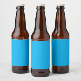 Rótulo Para Garrafa De Cerveja Fundo azul brilhante sólido com uma textura sutil