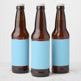 Rótulo Para Garrafa De Cerveja Fundo azul claro sólido uniformemente colorido