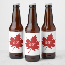 Rótulo Para Garrafa De Cerveja Funny Canadense