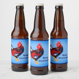 Rótulo Para Garrafa De Cerveja gallinaceous masculino, galo personalizado