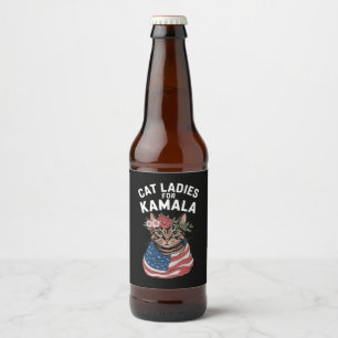 Rótulo Para Garrafa De Cerveja Gato Senhoras Para A Eleição De Lady Harris De Kam