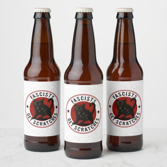 Rótulo Para Garrafa De Cerveja Gatos Contra Fascistas (Garrafas)