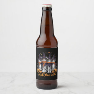 Rótulo Para Garrafa De Cerveja Gatos legal de Halloween Presentes para Presente d