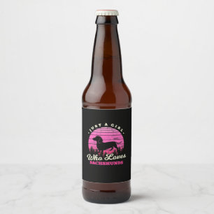 Rótulo Para Garrafa De Cerveja Girl ama Dachshances