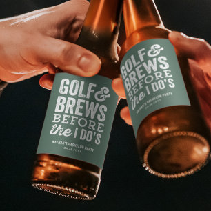Rótulo Para Garrafa De Cerveja Golf e cervejas antes da festa de despedida de sol