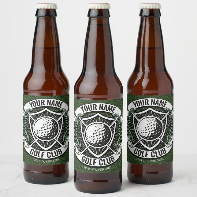 Rótulo Para Garrafa De Cerveja Golfe Golfer Clube de Golfe Relvado Casa de Clube  (Criador carregado)