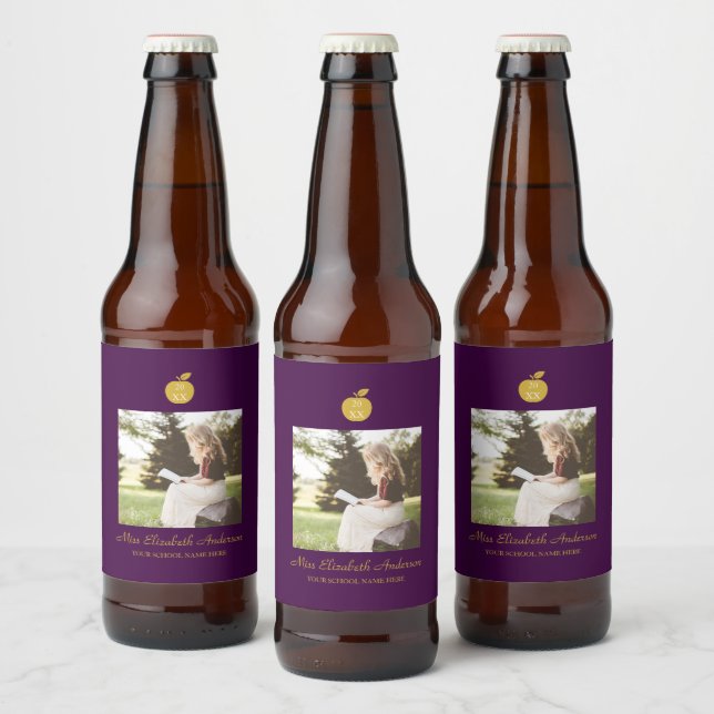 Rótulo Para Garrafa De Cerveja Graduação Professor Maçã (Garrafas)