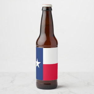 Rótulo Para Garrafa De Cerveja Gráfico dinâmico da bandeira do estado de Texas 