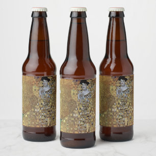 Rótulo Para Garrafa De Cerveja Gustav Klimt é a dama do Dourado, Adele Bloch-Baue