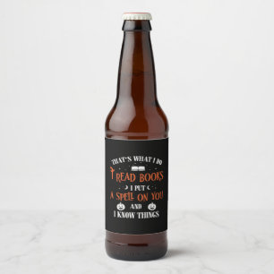 Rótulo Para Garrafa De Cerveja Halloween Eu Chego E Leio Livros No Aniversário