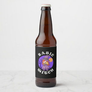 Rótulo Para Garrafa De Cerveja Halloween Gift Bruxa Básica