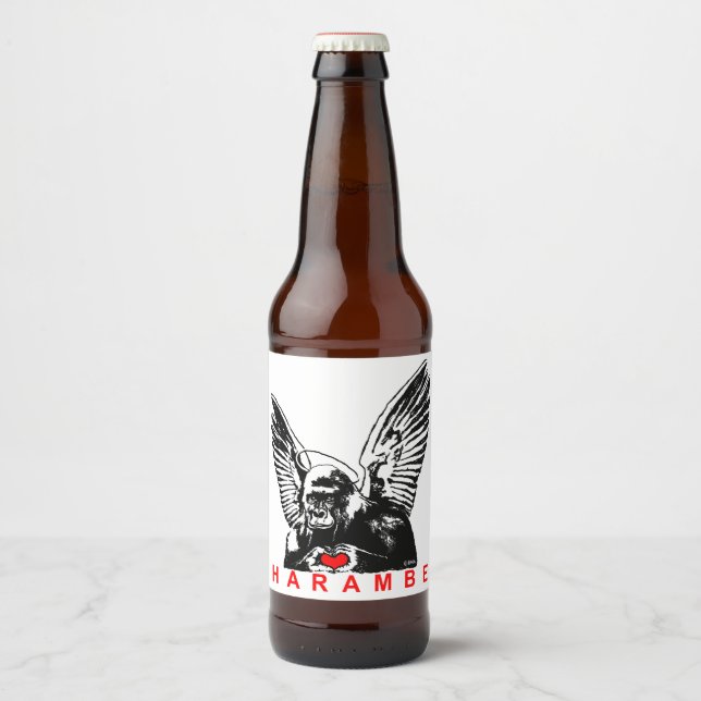 Rótulo Para Garrafa De Cerveja Harambe (Frente)