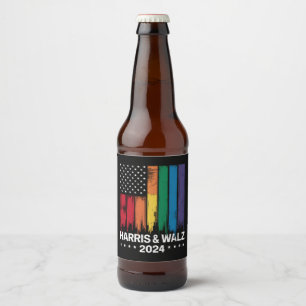Rótulo Para Garrafa De Cerveja Harris Waltz Eleição 2024 Gay Tim Waltz LGBTQ