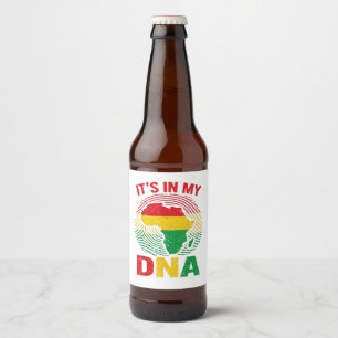 Rótulo Para Garrafa De Cerveja História Negra da Impressão Digital Africana