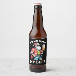 Rótulo Para Garrafa De Cerveja Ho Ho Segure Meu Urso Óculos de Sol Papai Noel Nat