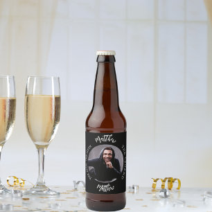 Rótulo Para Garrafa De Cerveja Homem mito lenda foto nome preto branco