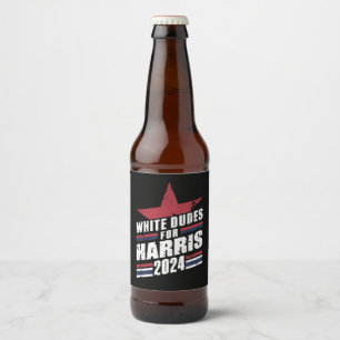 Rótulo Para Garrafa De Cerveja Homens Brancos Para Kamala Harris 2024
