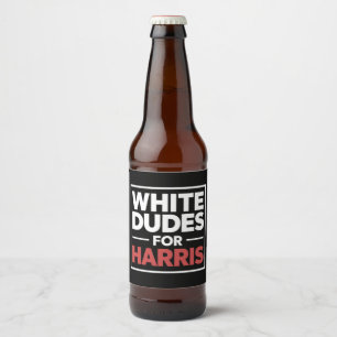 Rótulo Para Garrafa De Cerveja Homens Brancos Para Kamala-Harris Para Presidente 