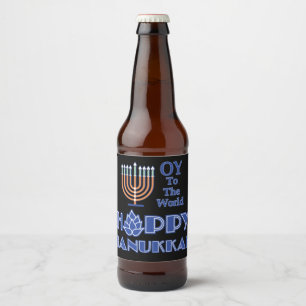 Rótulo Para Garrafa De Cerveja Hoppy Hanukkah