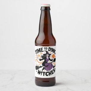 Rótulo Para Garrafa De Cerveja Hora de Dink Witches Spookleball no Dia das Bruxas