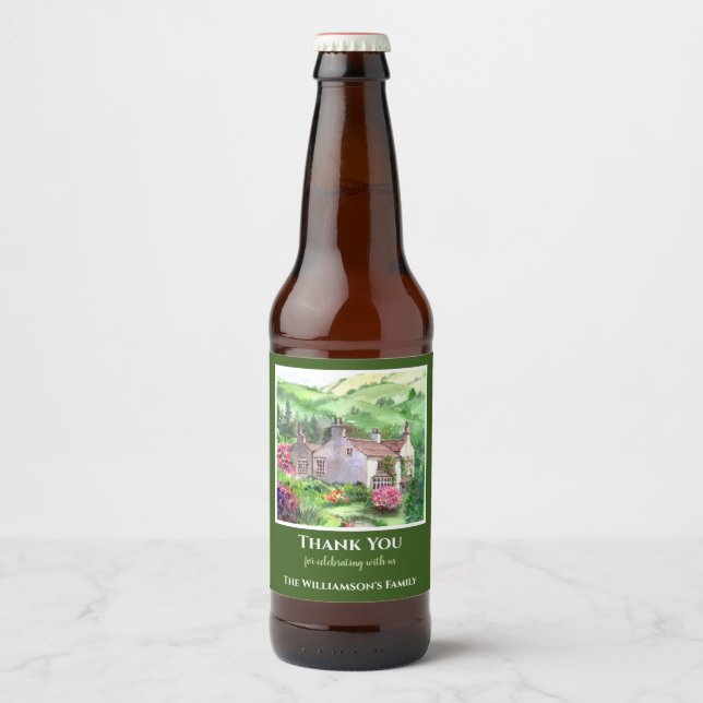 Rótulo Para Garrafa De Cerveja Inauguração da Casa Rydal Mount William Wordsworth (Frente)