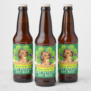 Rótulo Para Garrafa De Cerveja Irlandês engraçado da chalaça de Cleopatra do d