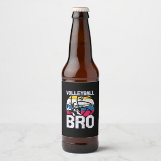 Rótulo Para Garrafa De Cerveja Jogador de Volei | Irmão de Volei