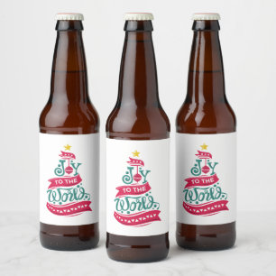 Rótulo Para Garrafa De Cerveja Joy para a tipografia da citação mundial de Nata