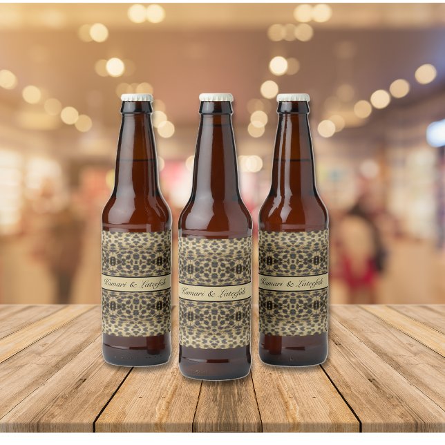 Rótulo Para Garrafa De Cerveja KaleidoCheetah, personalizado (Criador carregado)